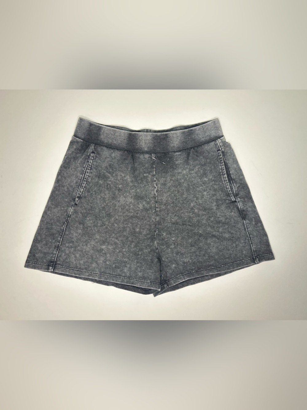 Danskin Gray Mineral-Wash Athletic Shorts
